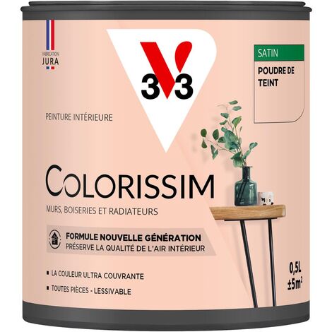 Peinture murale intérieure Colorissim® V33 Poudre de teinte Satin 0,5L