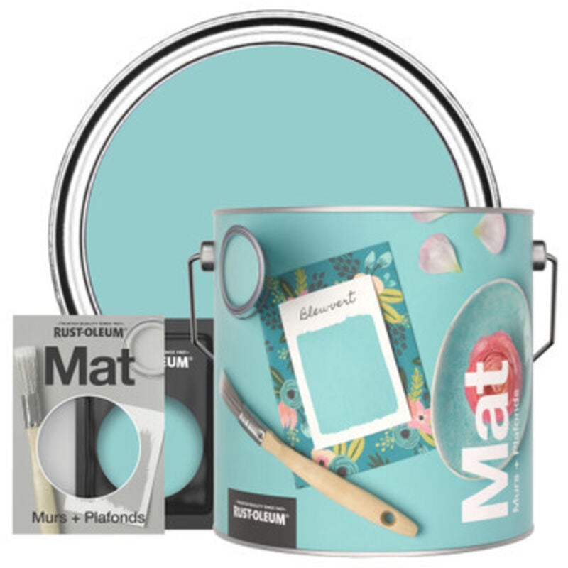 Peinture Murale Lessivable - Bleu-vert