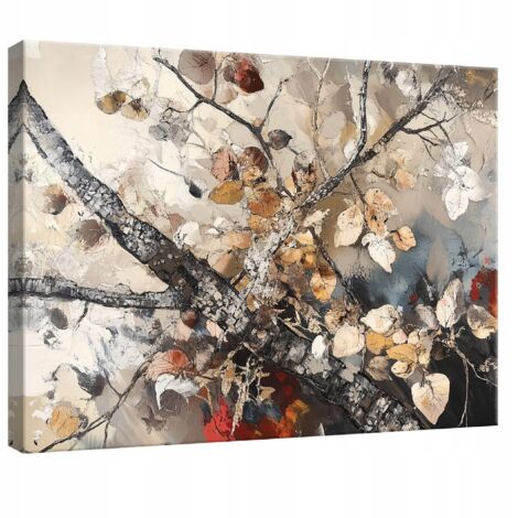 Peinture Murale sur toile arbre abstrait pour chambre salon cuisine 60x40