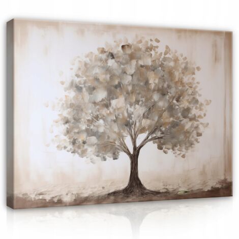 Peinture Murale sur toile arbre abstrait vintage pour chambre salon 100x70