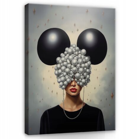 Peinture Murale sur toile femme abstraite grand format pour chambre salon 40x30
