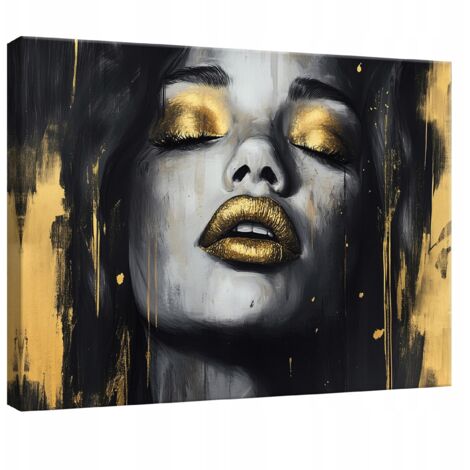 Peinture Murale sur toile femme glamour pour chambre salon cuisine 60x40