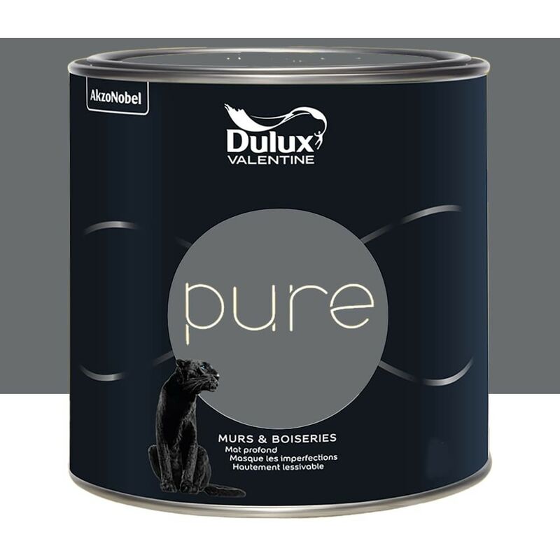 Peinture murs & boiseries Dulux Valentine Pure Anthracite 2 l
