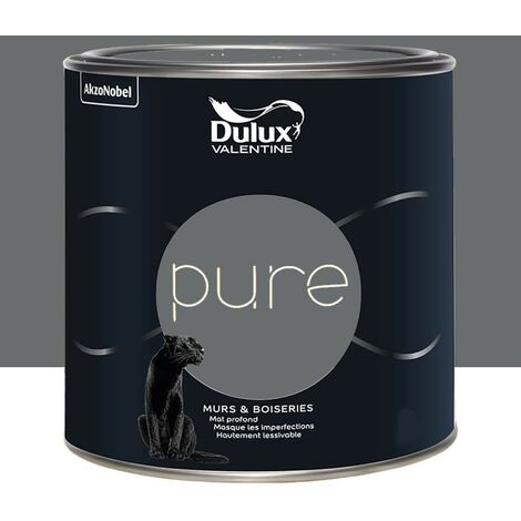 Peinture murs & boiseries Dulux Valentine Pure Anthracite 2 L