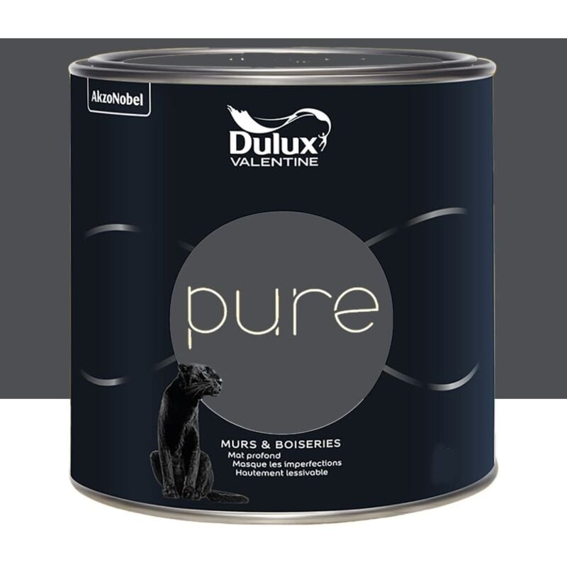 Peinture murs & boiseries Dulux Valentine Pure Asphalte 2 l