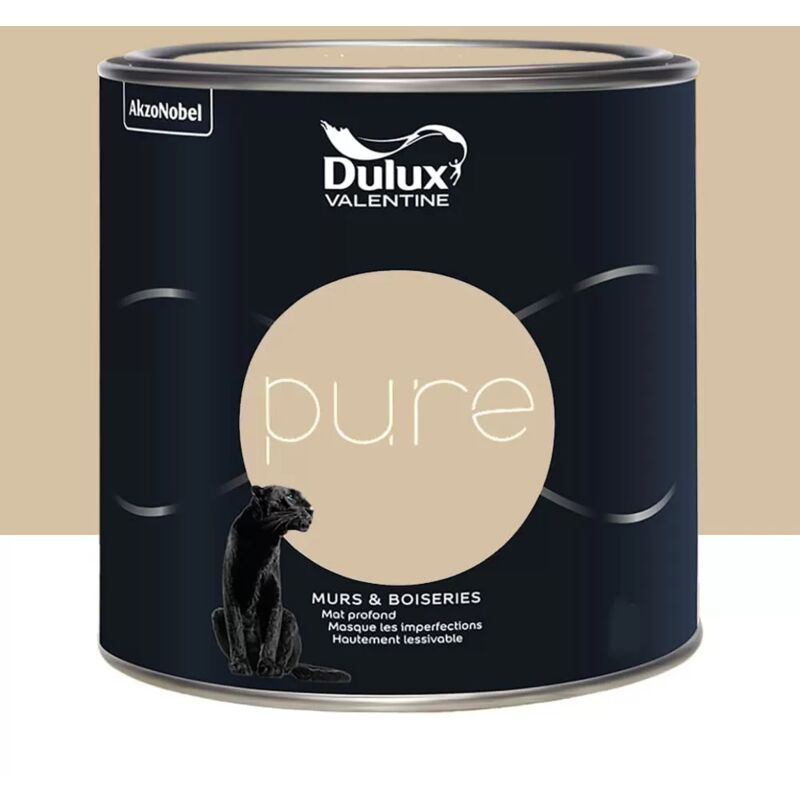 Peinture murs & boiseries Dulux Valentine Pure Camel 2 l