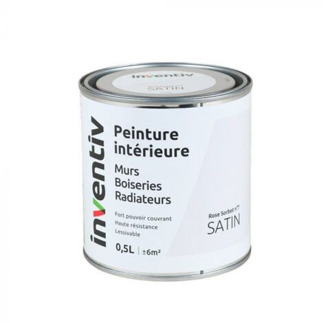 Peinture Murs Boiseries Radiateurs Satin Rose Sorbet 7 - INVENTIV