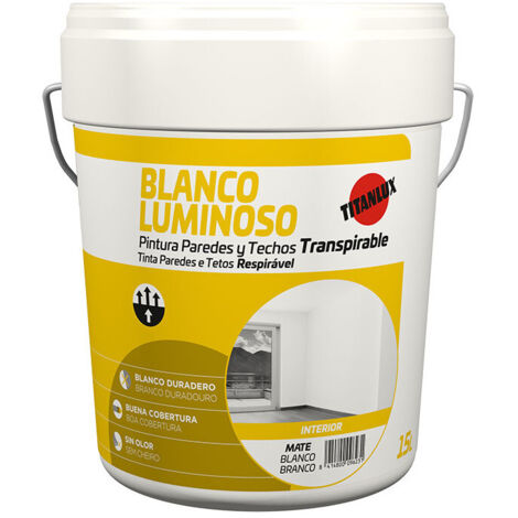 Peinture Murs Et Plafonds Intérieur Blanc Lumineuse Mat Titan 03h000115
