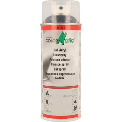 Peinture noir brillant Noir fonce RAL9005 COLORMATIC 400ml -aerosol-