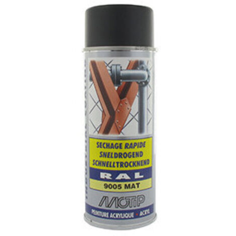 Peinture noir mat, aérosol 400 ml.