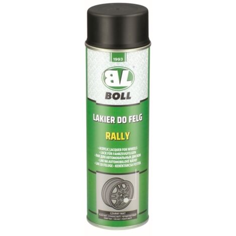 Peinture noire mate pour jantes de rallye 500 ml