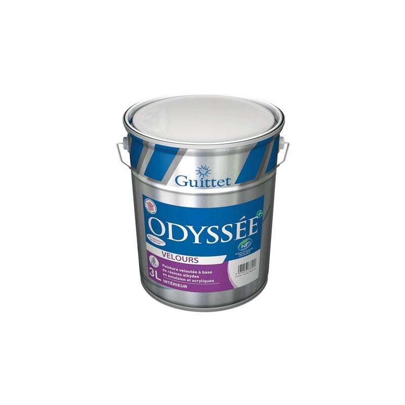 Peinture professionnelle Guittet Odyssée Plus Velours Couleur: Blanc - Conditionnement: 3 Litres