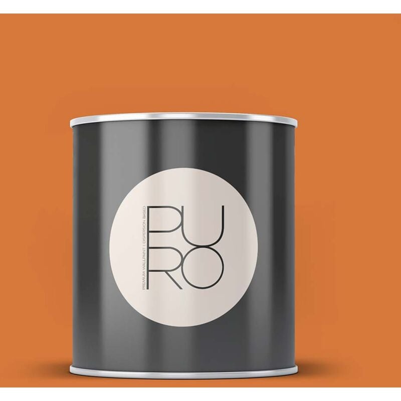 Peinture orange poussiéreux mat moderne et résistante Peinture satinée facile à appliquer Peinture puro Premium C9004 2,5L - Orange