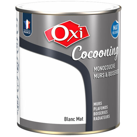 Peinture Oxi Murs Et Boiseries Cocooning Mat Velours  Blanc  2,5l - Oxi