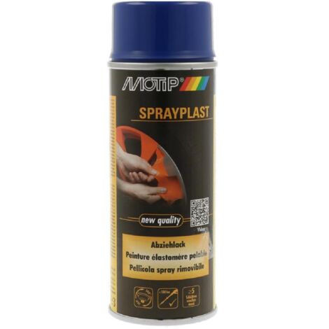 PEINTURE PELABLE ESLASTOMERE SPRAYPLAST BLEU AEROSOL 400ML MOTIP
