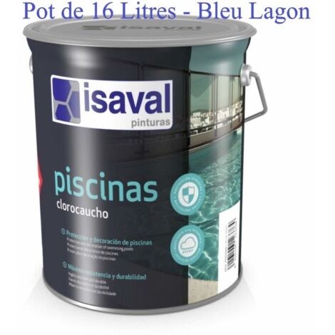 Peinture Piscine Caoutchouc Chloré 16L - Isaval (BLEU LAGON)