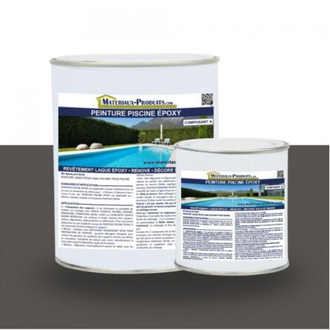 Matpro – Peinture époxy pour piscine 1 Kg – Gris basalte – Très haute adhérence sur béton et mortier – Résistante aux agents chimiques