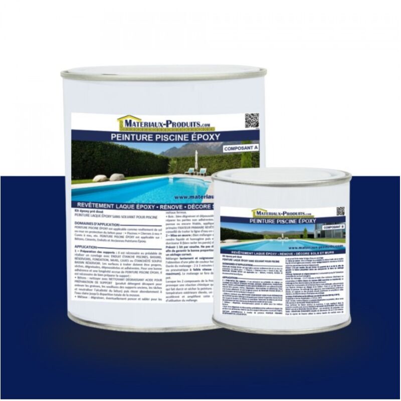 Matpro - Peinture Piscine Epoxy - 10 Kg Bleu marine