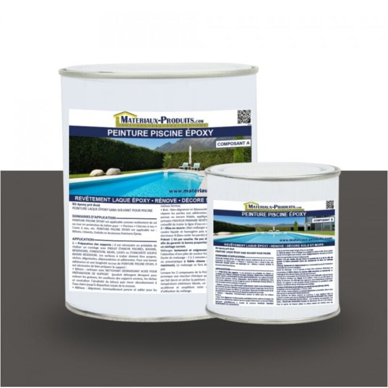 Matpro - Peinture Piscine Epoxy - 10 Kg Gris basalte