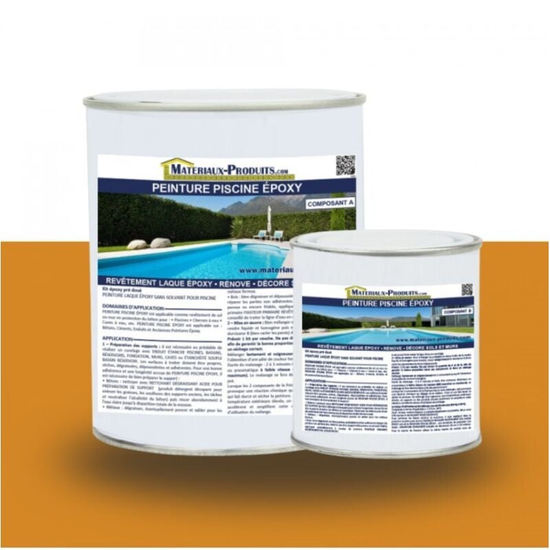 Matpro - Peinture Piscine Epoxy - 1 Kg Orange