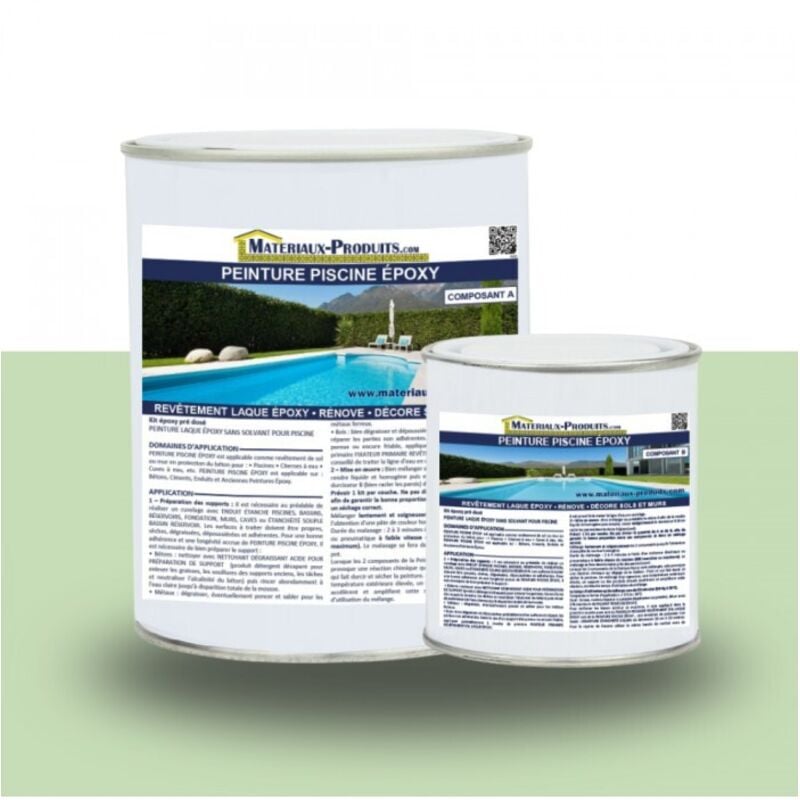 Peinture Piscine Epoxy - 1 Kg Vert Pastel - MATPRO