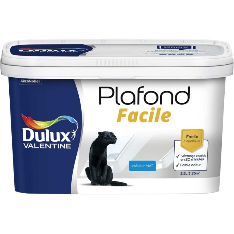 Peinture Plafond Facile Dulux Valentine Mat Blanc 2,5 l