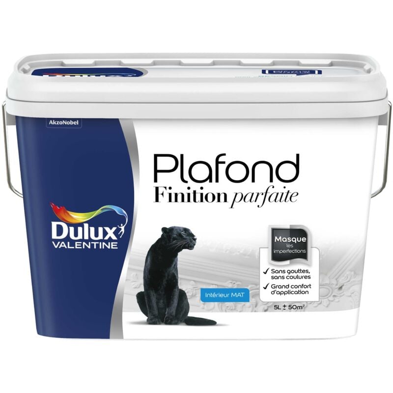 Peinture Plafond Finition Parfaite Dulux Valentine Mat Blanc 5 l
