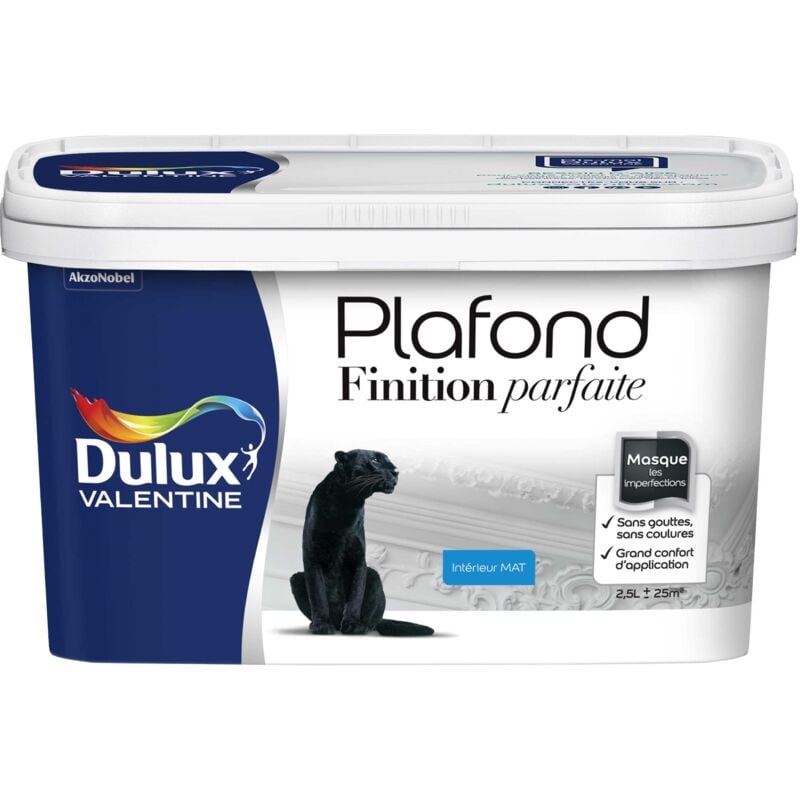 Peinture Plafond Finition Parfaite Dulux Valentine Mat Blanc 2,5 L