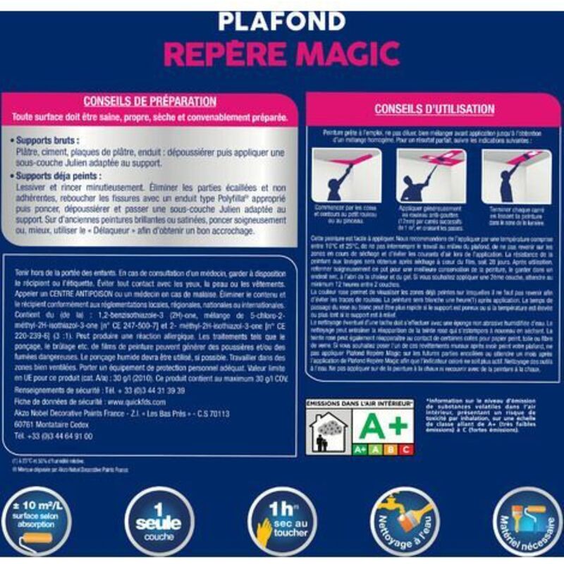 Peinture Plafond Qui Change De Couleur En Sechant Peinture Dulux Valentine Plafond Repere Magic Mat Blanc 5l Peinture Blanche Mur Plafond Peinture Interieur Peinture Revetement Decoration Interieur