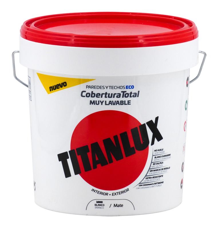 Peinture plastique blanche Titanlux pleine couverture | 15 L - 21049