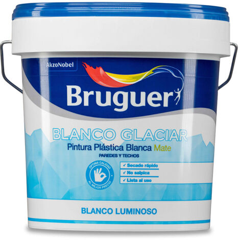 Peinture plastique intérieur blanc glacier mat 4l 5208049 bruguer