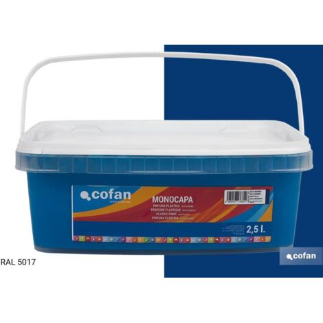 Peinture plastique monocouche bleu marine (2,5 Lt)