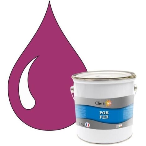 Peinture - POK - Fer Antirouille - 2,5L - RAL 4006 Pourpre - Brillant