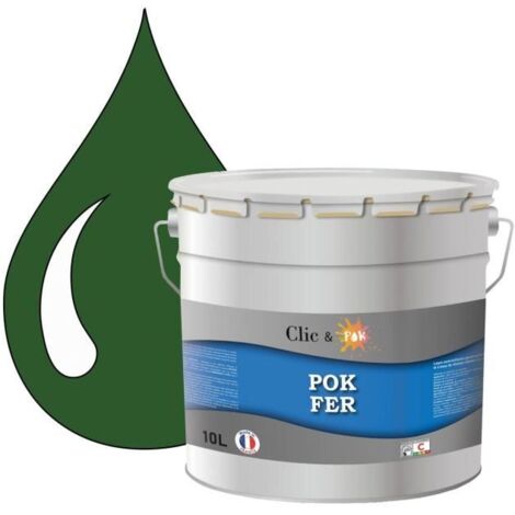 Peinture - POK - Glycérophtalique - Antirouille - 10L - RAL 6002 Vert feuillage