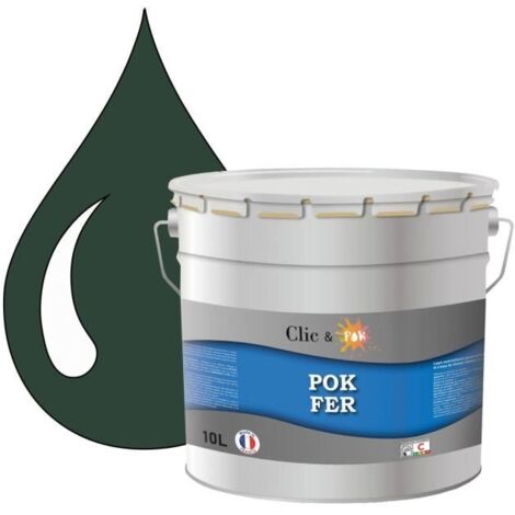 Peinture - POK - Glycérophtalique - Antirouille - 10L - RAL 6005 Vert mousse