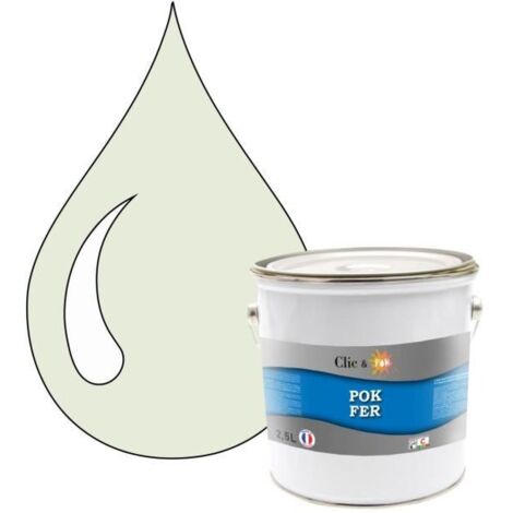 Peinture - POK - Glycérophtalique - Antirouille - 2,5L - Blanc gris - Brillant