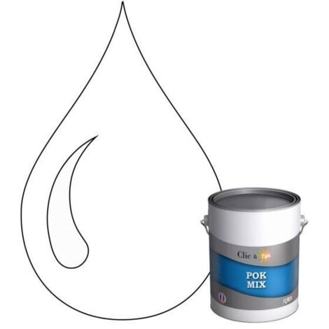Peinture - POK - POK MIX Noir & Blanc - Acrylique Satinée - 1L - RAL 9010 - Multi-supports