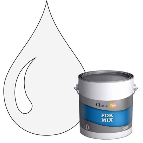 Peinture - POK - POK MIX Noir & Blanc - Acrylique Satinée - 3L - RAL 9003 - Multi-supports