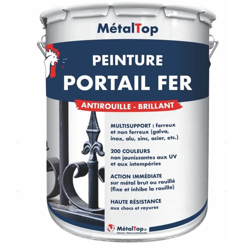 Metaltop - Peinture Portail Fer - Pot 1 l - 2009 - Orange signalisation