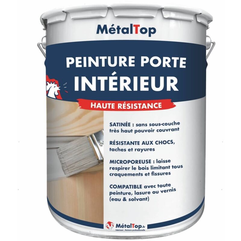 Peinture Porte Interieur - Pot 1 l - 9004 - Noir de sécurité Metaltop