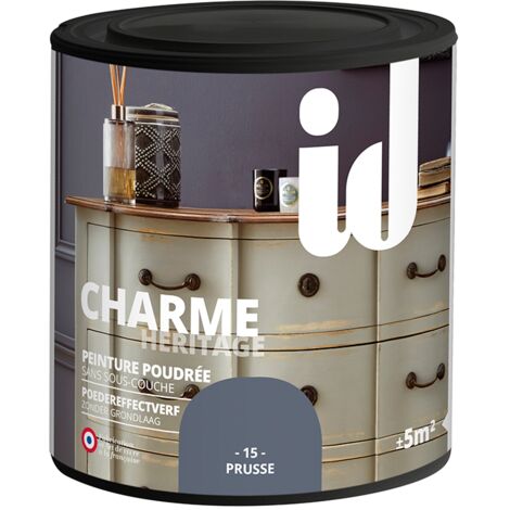 Peinture pour bois d'intérieur 500ML – Finition mate poudrée – Effets lisse, vieilli, patiné, bicolore – Pour meubles et boiseries – Id Paris