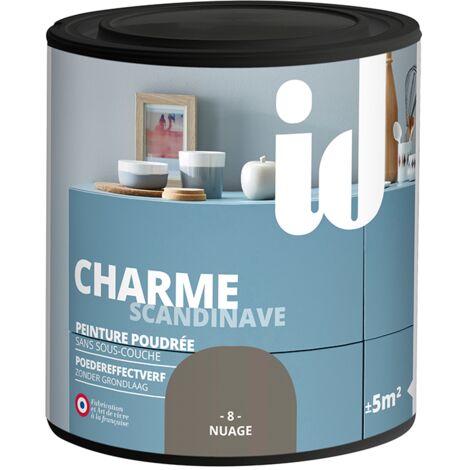 Peinture pour bois d'intérieur mate poudrée 500ML – Coloris nuage – Pour meubles et boiseries – Fabrication française – Id Paris