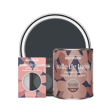 Peinture pour Boiseries & Armoires de Salle de Bains, Finition Brillante - Anthracite (RAL 7016)