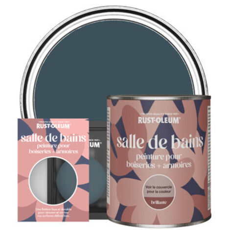 Peinture pour Boiseries & Armoires de Salle de Bains, Finition Brillante - Bleu du Soir