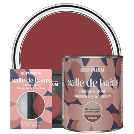Peinture pour Boiseries & Armoires de Salle de Bains, Finition Brillante - Bordeaux