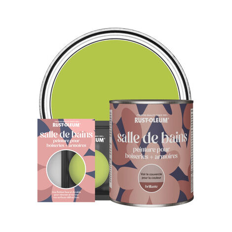 Peinture pour Boiseries & Armoires de Salle de Bains, Finition Brillante - Citron Vert