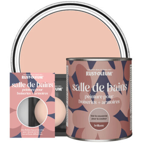 Peinture pour Boiseries & Armoires de Salle de Bains, Finition Brillante - Corail