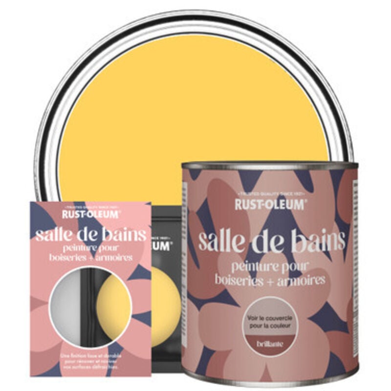 Peinture pour Boiseries & Armoires de Salle de Bains, Finition Brillante - Gelée de Citron