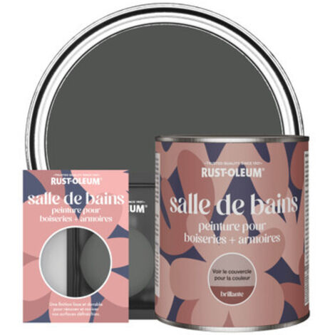 Peinture pour Boiseries & Armoires de Salle de Bains, Finition Brillante - Graphite