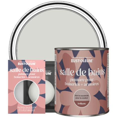 Peinture pour Boiseries & Armoires de Salle de Bains, Finition Brillante - Gris d'Hiver